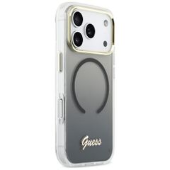 Guess IML Gradient Script Metal MagSafe Case for iPhone 17 Pro Max - Black-thumb-3