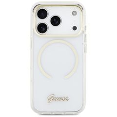 Guess IML Script Metal MagSafe Case for iPhone 17 Pro Max - Clear-thumb-2