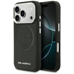 Karl Lagerfeld K Head Point Logo MagSafe Case for iPhone 17 Pro - Black