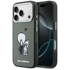 Karl Lagerfeld Karl & Choupette Back MagSafe Case for iPhone 17 Pro - Black