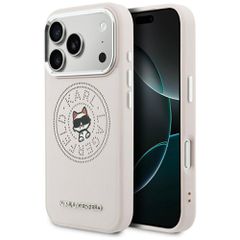 Karl Lagerfeld Point & Choupette Sketch MagSafe Case for iPhone 17 Pro - Pink
