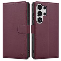 Tech-Protect Wallet Case for Samsung Galaxy S26 Ultra - Burgundy