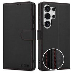 Tech-Protect Wallet Case for Samsung Galaxy S26 Ultra - Black and Red