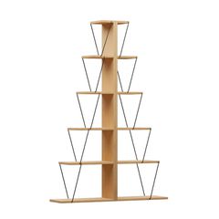 Βιβλιοθήκη mini Tars pakoworld sonoma-μαύρο 130x22x146εκ