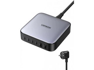 Ugreen Βάση Φόρτισης με 2 USB-A και 4 USB-C 200W Power Delivery / Quick Charge 2.0 σε Μαύρο χρώμα (Nexode GaN CD271)