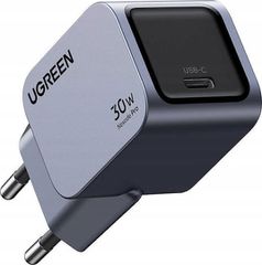 Ugreen Φορτιστής Χωρίς Καλώδιο GaN 30W Power Delivery / Quick Charge 3.0 Γκρι (Nexode Pro)