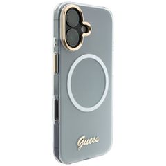 Guess IML Gradient Script Metal MagSafe Case for iPhone 17 - White-thumb-3