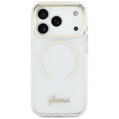 Guess IML Script Metal MagSafe Case for iPhone Air - Clear