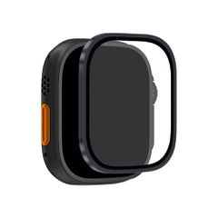 Puro Tempered Glass with Titanium frame for Apple Watch Ultra / Ultra 2 / Ultra 3m, black