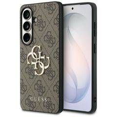 Guess 4G Big Metal Logo Case for Samsung Galaxy S26 - Brown