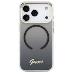 Guess IML Gradient Script Metal MagSafe Case for iPhone 17 Pro - Black-thumb-2