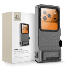 Tech-Protect IPX8 Pro Waterproof Phone Case - Gray and Black