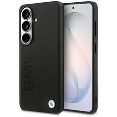 BMW Leather Hot Stamp MagSafe Case for Samsung Galaxy S26 Plus - Black