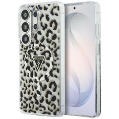 Guess IML Leopard Print Triangle MagSafe Case for Samsung Galaxy S26 Ultra - Black