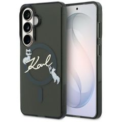 Karl Lagerfeld IML KC Script MagSafe Case for Samsung Galaxy S26 Plus - Black
