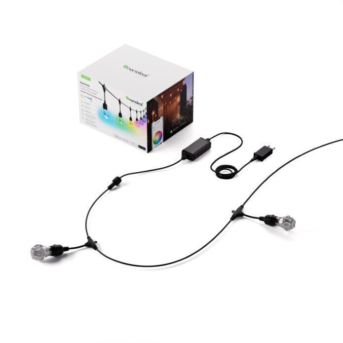 Nanoleaf - Essentials Matter Smart Multicolour Outdoor String Light Starter Kit 15m / Electronics