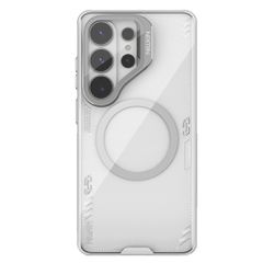 Nillkin Iceblade Prop Magnetic Case with Camera Cover and Stand Compatible with MagSafe for Samsung Galaxy S26 Ultra - Transparent Gray