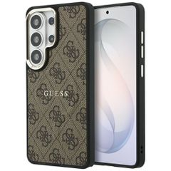 Etui Guess 4G Embossed Ring MagSafe na Samsung Galaxy S26 Ultra - brązowe