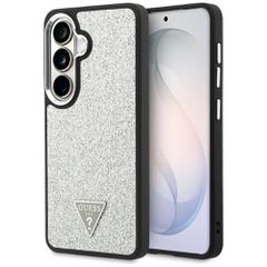 Etui Guess Fixed Glitter Triangle MagSafe na Samsung Galaxy S26 - srebrne