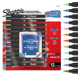 Sharpie - Creative Acrylic 12‑Blister - Earth Tones - Brush Tip (2223313) / Toys