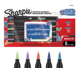 Sharpie - Creative Acrylic 5‑Blister - Earth Tones - Brush Tip (2223317) / Toys