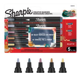 Sharpie - Creative Acrylic 5‑Blister - Warm Tones - Bullet Tip (2223314) / Toys