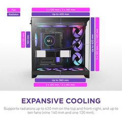 NZXT H9 Flow RGB+ Midi Tower Black-thumb-3