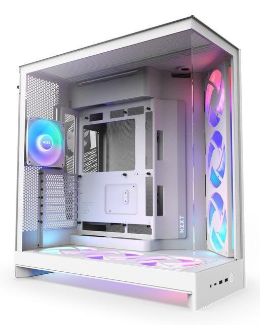 NZXT H9 Flow RGB+ Midi Tower White