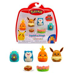 Pokémon - Squishalongs 4 PK Eevee/Snorlax (SQAL0068) / Toys