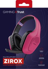Trust - GXT415P Zirox Headset - Pink / Electronics