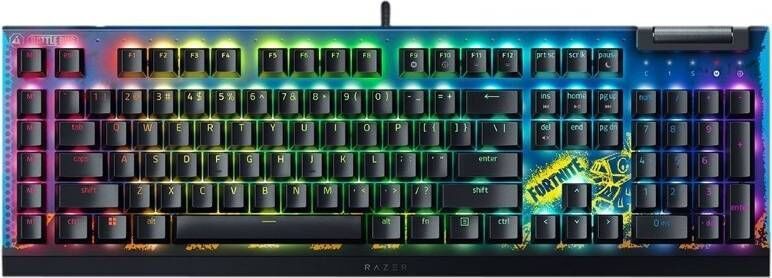 Razer - BlackWidow V4 X - (Yellow Switch) - Fortnite Edition / Computers