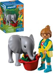 PLAYMOBIL - Zoo: Baby Elephant and Zookeeper (72092) / Toys
