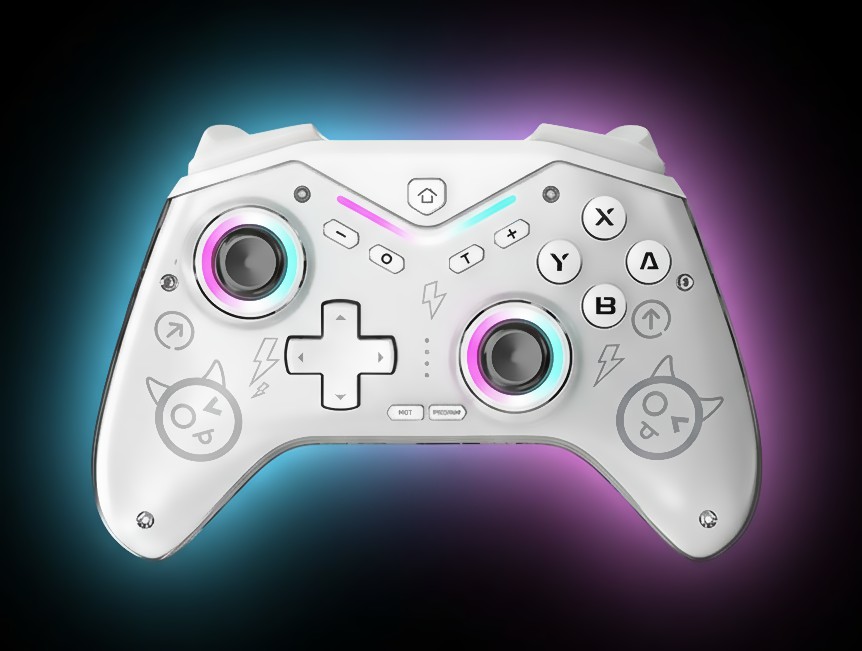 Deep Explorer - Wireless Controller - Spark - White (Switch / Switch 2) / Nintendo Switch 2