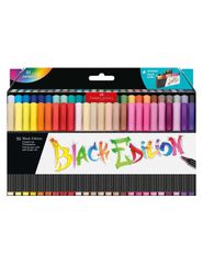 Faber-Castell – Black Edition Brush Tip Marker – 50 Asst. (116454) / Toys