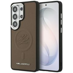 Karl Lagerfeld Embossed Ring Initials MagSafe Case for Samsung Galaxy S26 Ultra - Brown