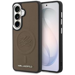 Karl Lagerfeld Embossed Ring Initials MagSafe Case for Samsung Galaxy S26+ - Brown