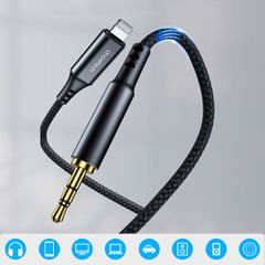 Choetech AUX007 Lighting / mini jack 3.5mm cable 1 m - black-thumb-1