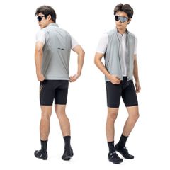 Rockbros YDMJ003 Spring/Autumn Windproof Vest Size XXL - White/Gray-thumb-3