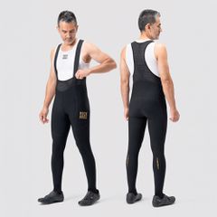 Rockbros YDCK012-1 Long Fleece Bib Tights with Pad Size S - Black-thumb-2