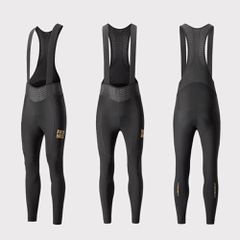 Rockbros YDCK012-1 Long Fleece Bib Tights with Pad Size L - Black-thumb-2