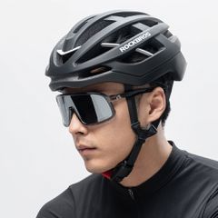 Rockbros HC-58BK-M Bike Helmet 55-58 cm - Black and Gray-thumb-1