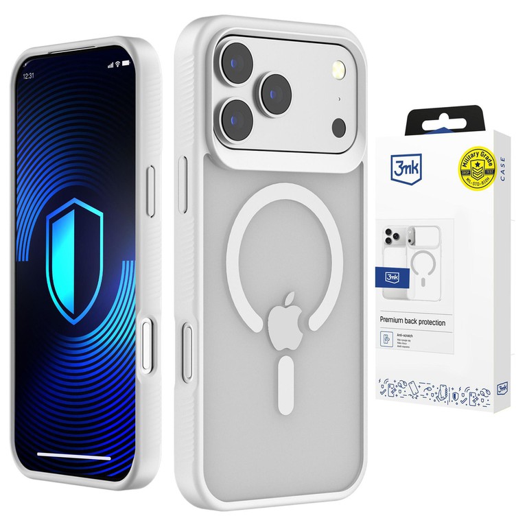 3mk Smoke MagCase for iPhone 17 Pro - White-Translucent