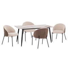 ΣΕΤ ΤΡΑΠΕΖΑΡΙΑΣ 5ΤΜΧ DETTON HM10951.02 ΚΕΡΑΜΙΚΟ TOP--ΥΦΑΣΜΑ ΜΠΕΖ/ΚΑΦΕ & ΜΕΤΑΛ.ΠΟΔΙΑ
