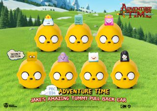 ADVENTURE TIME - Jake's Tummy Pull Black Car -Set 6 Fig. Blind Box 5cm