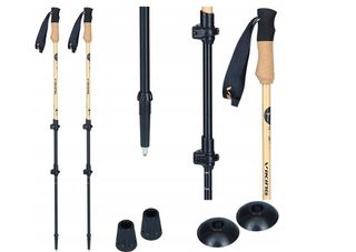 Viking Bamboo Pro Trekking Poles Brown 65-135