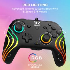 Turtle Beach - Wired Controller - Afterglow Wave (Black) / Nintendo Switch 2-thumb-2
