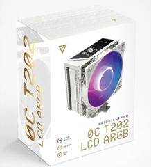 MODECOM Volcano 0C T202 LCD ARGB Processor Air cooler 12 cm White-thumb-2