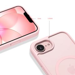 Tech-Protect BasicMag MagSafe Case for iPhone 16e / 17e - Matte Pink-thumb-2