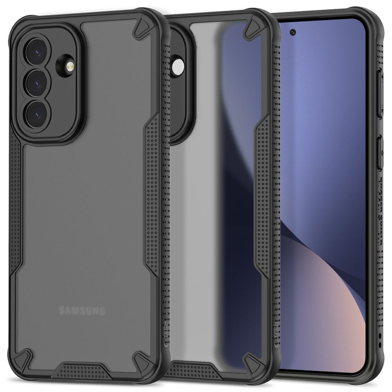 Tech-Protect Rugged Shield Case for Samsung Galaxy A37 5G - Translucent Black