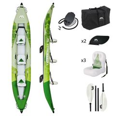 Betta 3AT 15'7" Kayak Set AQUA MARINA Φουσκωτό Καγιάκ τριών ατόμων, Μήκος: 4.75m, Αντοχή: 230kg, 2 πτερύγια
